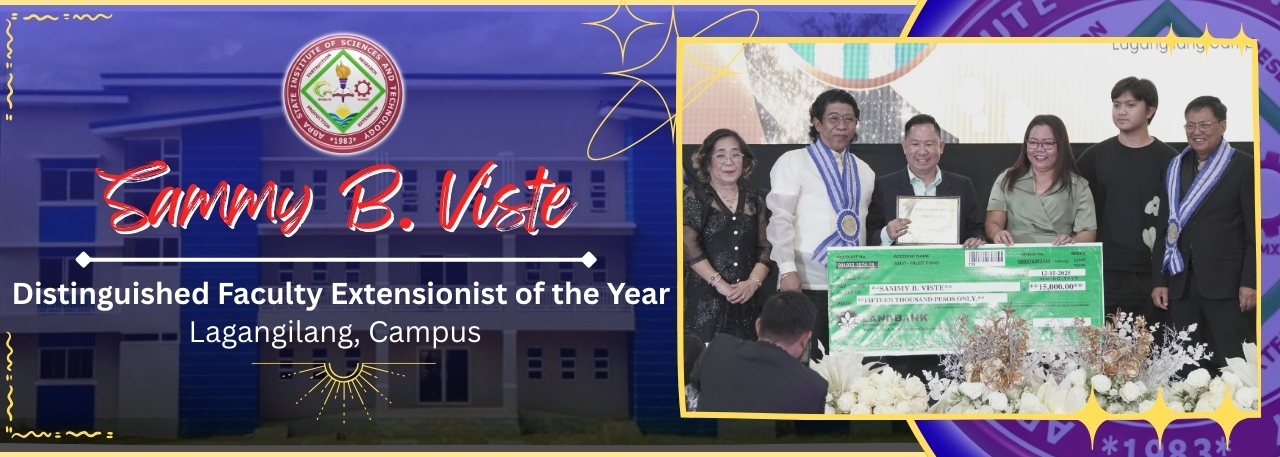 Faculty Extensionist of the Year Lagangilang Campus