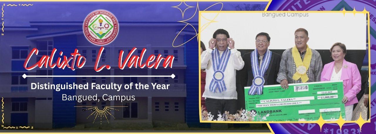 Distinguished Faculty of the Year Bangued Campus
